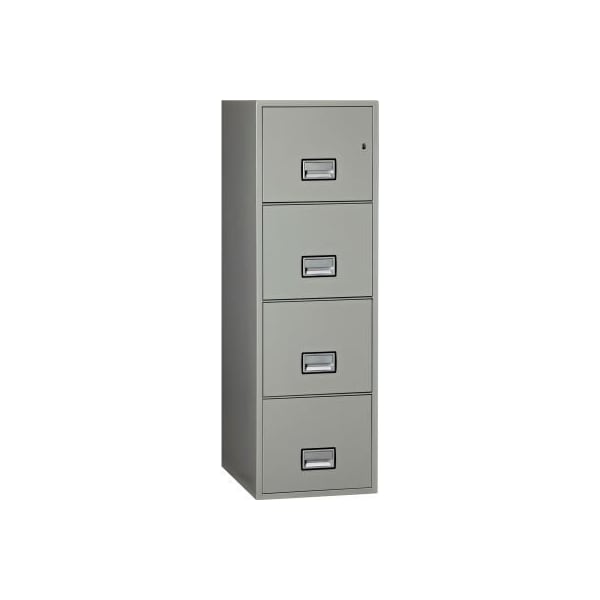 Phoenix Safe International Phoenix Safe Vertical 25" 4-Drawer Letter Fire and Water Resistant File Cabinet, Lt Gray - LTR4W25LG LTR4W25LG - main